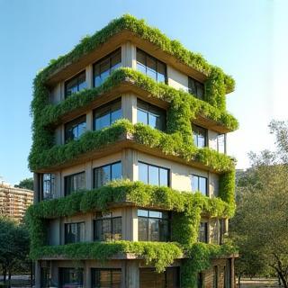 Edificio moderno eficiente y ecológico